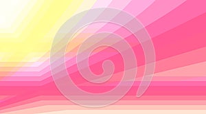 Abstract pink and yellow geometric background with color gradations. Vector pattern