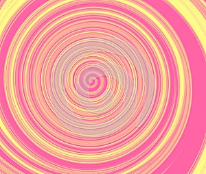 Abstract pink and yellow hypnotic swirl.Beauty fashion background.