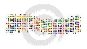 Abstract Pixel Grid Pattern: Digital Texture Modern Tech Background, vector design Generative AI