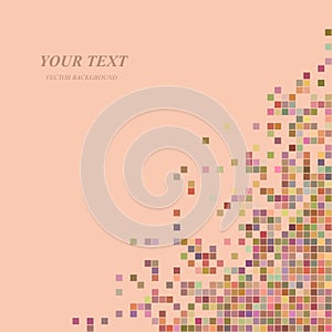 Abstract pixel square pattern background design