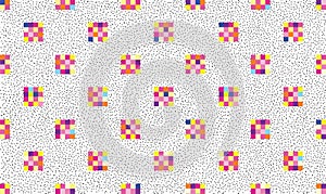 Abstract geometric seamless pattern. Stylish dotted pixel background photo