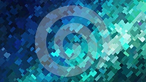 Abstract pixelated blue and green gradient