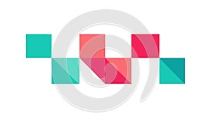 Abstract Pixelated Cubes Geometric Pattern Vector, vector design Generative AI