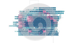 Abstract Pixelated Glitch Screen Effect, vector design Generative AI