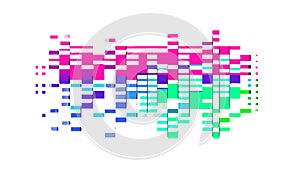 Abstract Pixelated Grid with Dynamic Glitch Pattern, vector design Generative AI