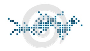 Abstract pixelated pattern, symbolizing digital data and map projection, vector design Generative AI