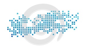 Abstract pixelated pattern, symbolizing digital data and map projection, vector design Generative AI