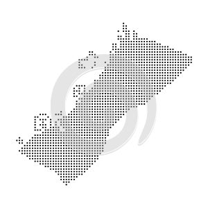 Abstract pixelated pixelated dubai map