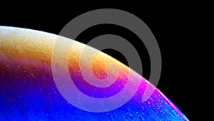 Abstract planet colorful background close up