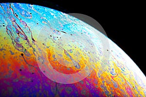 Abstract planet colorful background close up