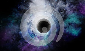 Abstract planet in space, nebula, stars shine and shine, 3d illustration, 3d image