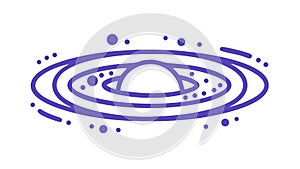 Abstract Planetary Rings, Cosmic Orbit System Vector. vector design Generative AI