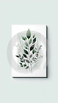 abstract plant shapes and the flowers poster