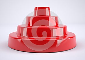 Abstract plastic red object