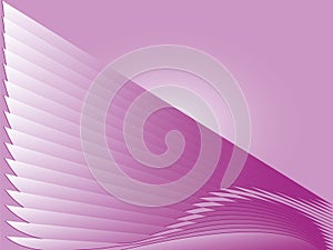 Abstract pleated banner colorful lines and curves.