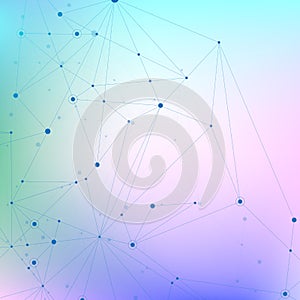 Abstract plexus background with connected lines and dots. Plexus geometric effect. Big data complex with compounds