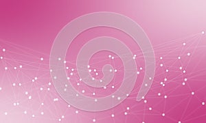 Abstract plexus background with connecting dots and lines. Wave flow. Plexus geometric effect Big data with compounds. Line, conne