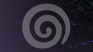 Abstract plexus background with dots and lines moving in space