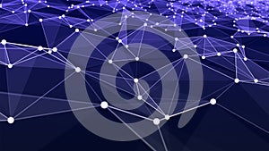 Abstract plexus background with global network connection
