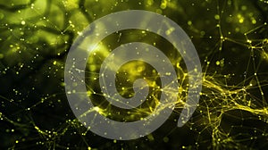 Abstract Plexus Background, Network Connections And Technology Concept