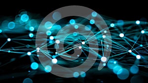 Abstract Plexus Background. Neural Network Visualization, Data Connection Structure, Technology Concept