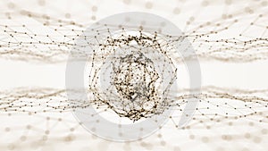 Abstract Plexus Network of Connected Digital Nodes