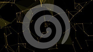 Abstract plexus structure of many glowing lines and particles