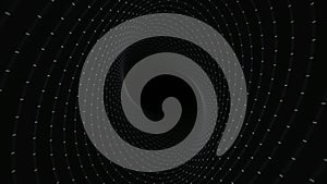 Abstract Plexus tunnel. Dots and lines connection