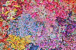 Abstract pointillist oil painting