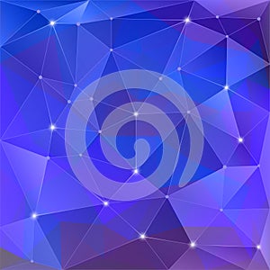 Abstract poligon geometric background consisting of triangles.