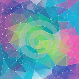 Abstract poligon geometric colorfull background consisting of triangles.