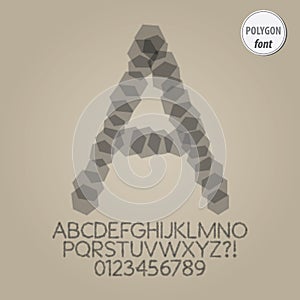 Abstract Polygon Alphabet and Digit Vector