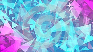 Abstract Polygon Background. Low poly triangle pattern. Geometric triangular mosaic. Futuristic sci-fi art. Crystal, ice or