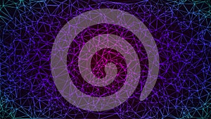 Abstract polygon background. Pink purple gradient. Network or internet concept