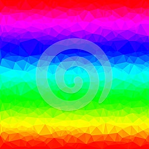 Abstract polygon background with rainbow colors.