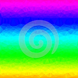 Abstract polygon background with rainbow colors.