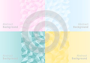 Abstract polygon backgrounds set of 4 geometry design templates for wallpaper, website, banner, poster
