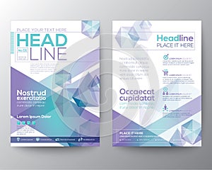 Abstract polygon design vector template layout for magazine brochure flyer