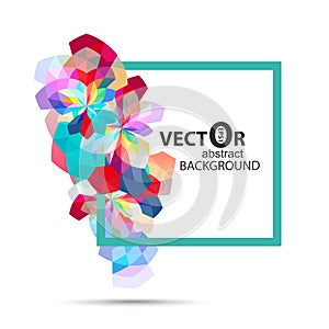 Abstract polygon flower colorfull design background vector