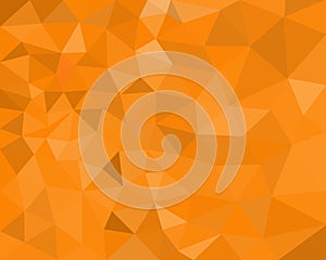Abstract polygon orange background with a triangle pattern.