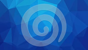 Abstract polygonal backdrop, blue hues, sharp angles , triangle, shapes