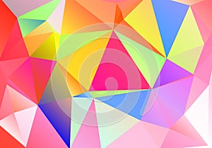 Abstract polygonal background. Futuristic style. Geometric colorful triangle texture. Mosaical surface