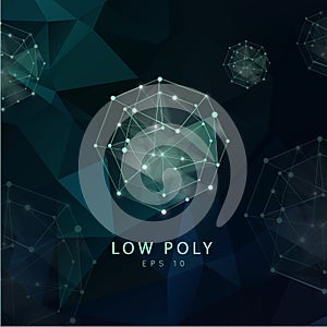 Abstract polygonal background. Low poly design