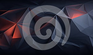Abstract polygonal background. Triangular low poly style.
