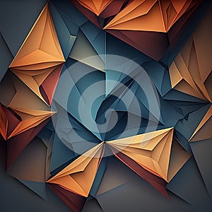 Abstract polygonal background. Triangular low poly style. Design element