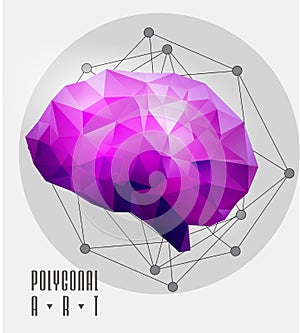 Abstract polygonal brain
