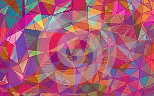 Abstract polygonal color background, with brightly colored triangles.