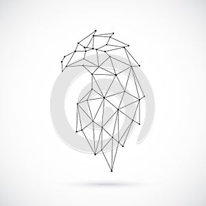 Abstract polygonal eagle head.