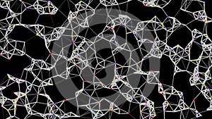 Abstract Polygonal Fractal Structure, 3d render