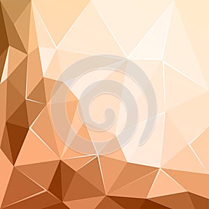 Abstract polygonal geometric facet brown ecru background